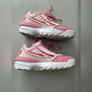 FILA DISRUPTOR II EXP LOVE AND CHERRY PINK SNEAKERS